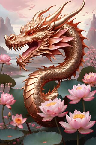 Rose Gold Dragon Blooms