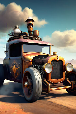 Rusty Dreams: The Steampunk Rat Rod Adventure 🚗✨
