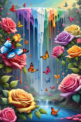 Roses and Butterflies