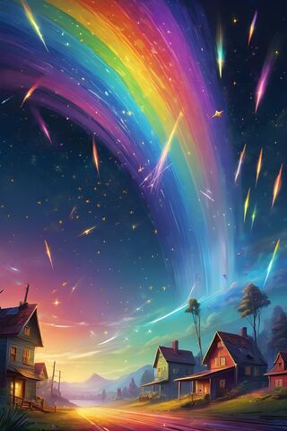 Rainbow Shooting Stars