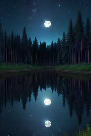 Moonlit Serenity 🌙🌲