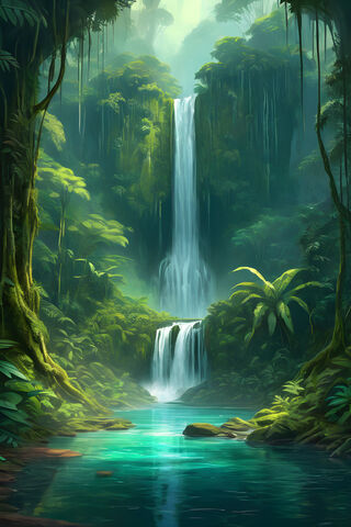Rainforest Waterfall