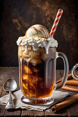 Rootbeer Float, Vanilla Ice Cream, Rootbeer, Root Beer Float