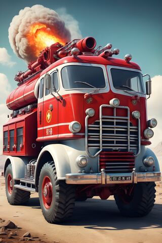 Vintage Fire Truck with a Twist! 🚒🔥