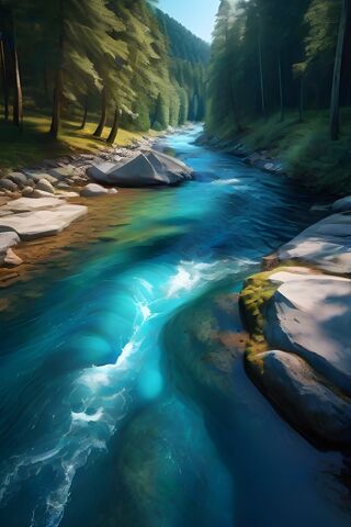 Serene River Bliss 🌊🌲