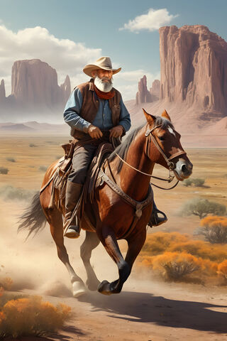 Riding At Sunset