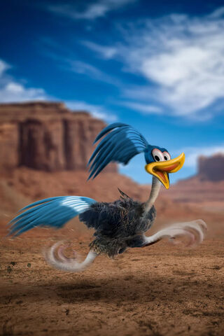 Speedy Bluebird in the Desert 🐦🏜️