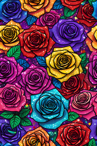 Rainbow Roses