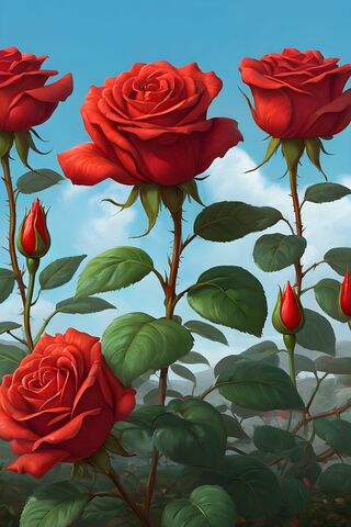 Radiant Red Roses 🌹✨