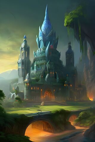 Enchanted Castle at Dusk 🌌🏰