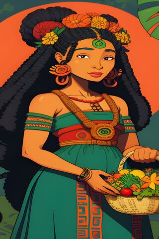 Vibrant Harvest Queen 🌺🍇