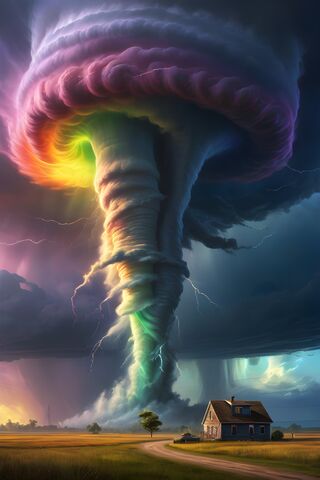 Rainbow Storm Twin Twis..