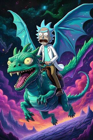 Rick Sanchez Riding The..