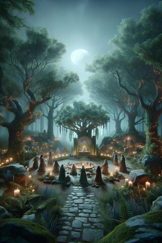 Ritual Wiccano En El Bosque