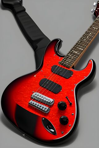 Striking Red Electric Guitar 🎸🔥