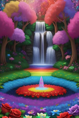 Enchanted Rainbow Falls 🌈💦