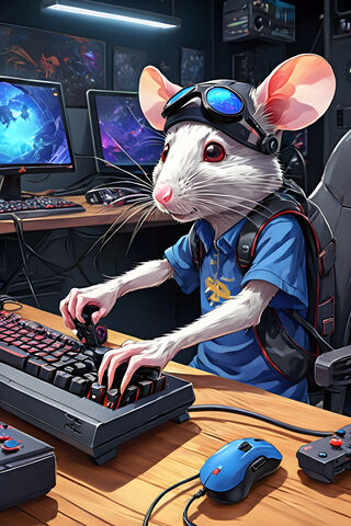 Rat Playing Video Games