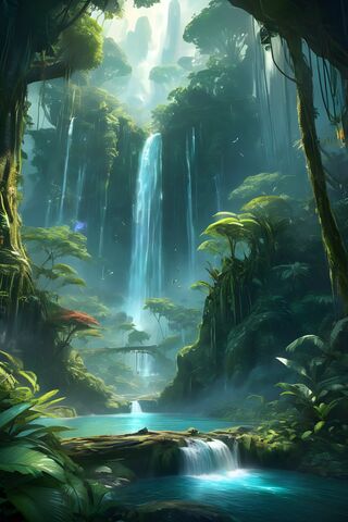 Rainforest Waterfall