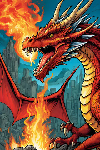 Fiery Guardian of the Skies 🔥🐉