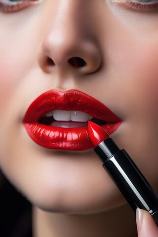 Crimson Elegance: The Art of Bold Beauty