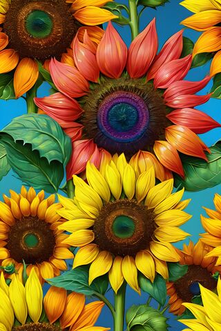 Vibrant Sunflower Symph..