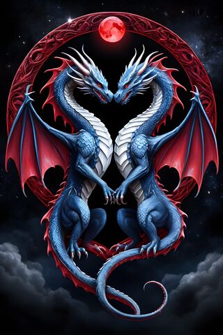 Red White and Blue Dragons