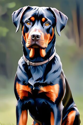 Rottweiler and Doberman Mix