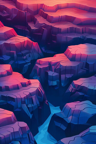Vibrant Canyon Depths 🌄✨