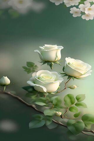 Serene White Roses 🌹✨