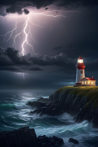 Retro Futuristic Lighthouse