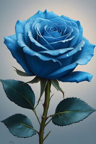 Enchanting Blue Rose 🌹💧