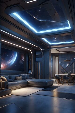 Futuristic Space Lounge..