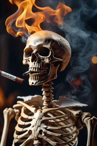 Smoking Skeleton