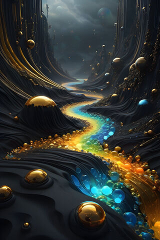 Mystical River of Color..
