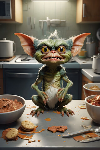 Stressed Out Gremlin, Green,