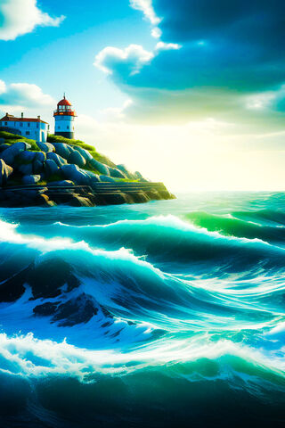 Serene Lighthouse at Su..
