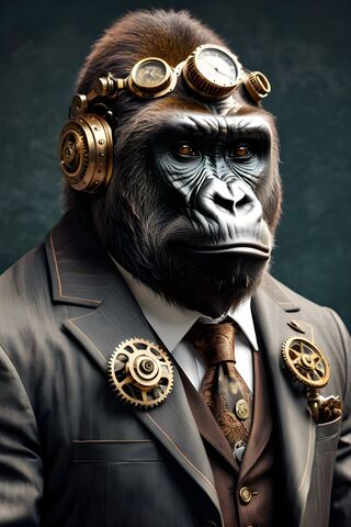 Steampunk Fancy Gorilla