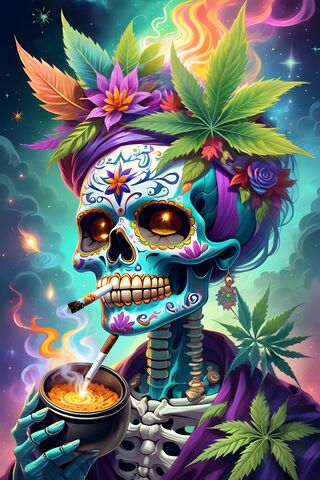 Smoking Sugar Skull