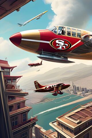 Soaring High: 49ers in the Sky! ✈️🏙️