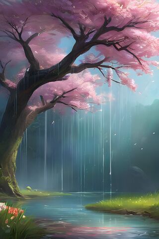 Enchanted Cherry Blossom Oasis 🌸✨