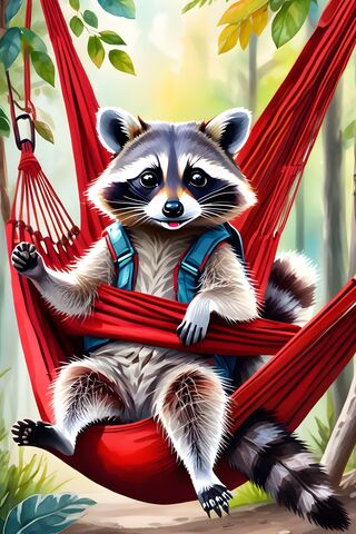 SWINGING RACCOON
