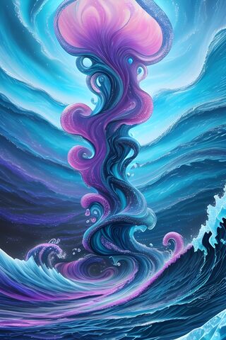 Mystical Ocean Waves 🌊✨