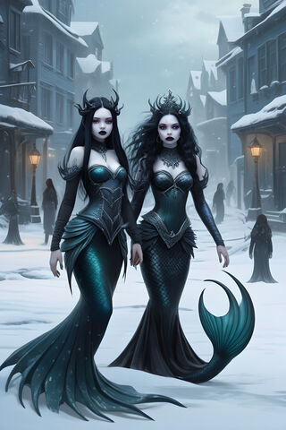 Snow Goth Mermaids