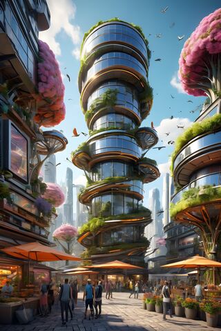 Solarpunk Smart Ventilation Bioliphic Architect Roof Building Gardens