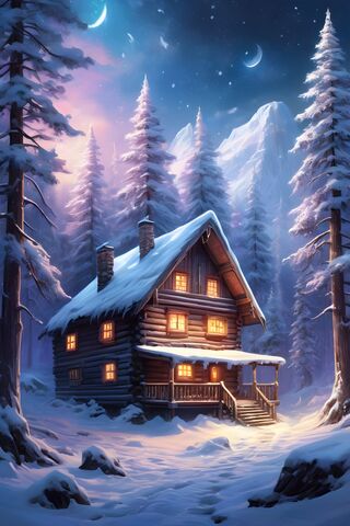 Snowy Cabin