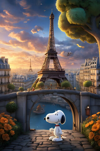 Snoopy Gets To Paris