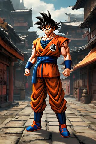 Goku in a Vibrant Villa..