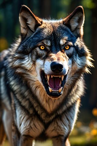 Fierce Wolf in the Wild..