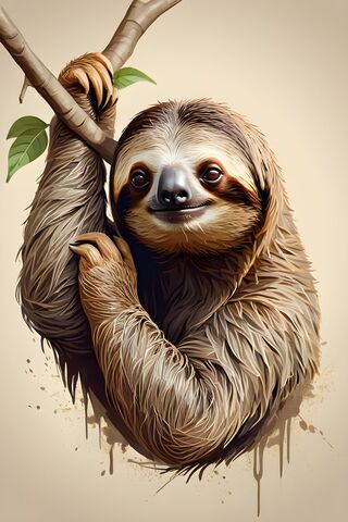 Charming Sloth Hanging Out 🦥🌿