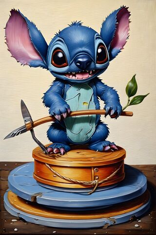 Playful Blue Creature